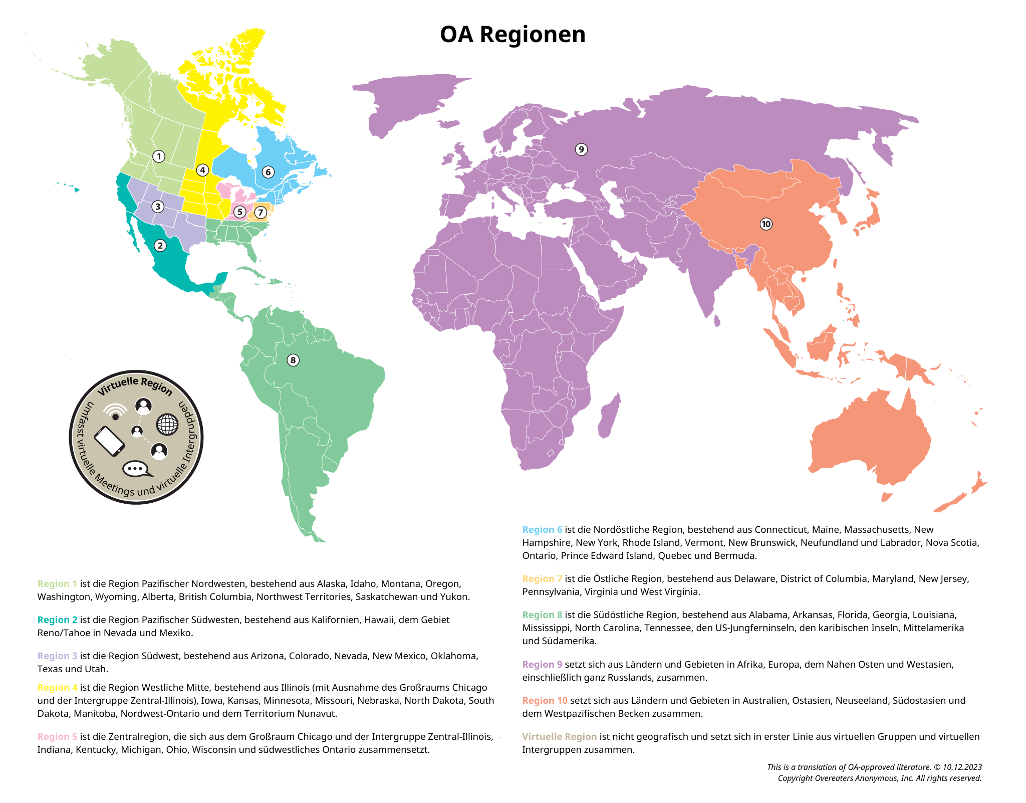 OA Regionen weltweit